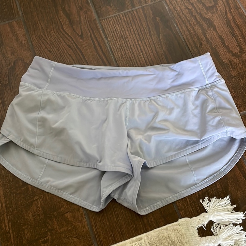 Iight purple lululemon shorts